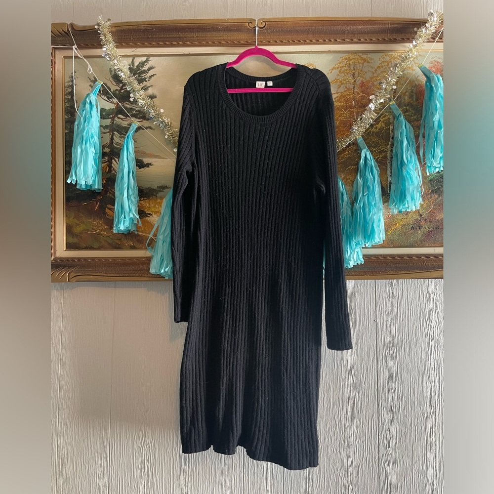 💛GAP Wool blend Rib Knit Maxi Sweater Dress. Size XXL.
